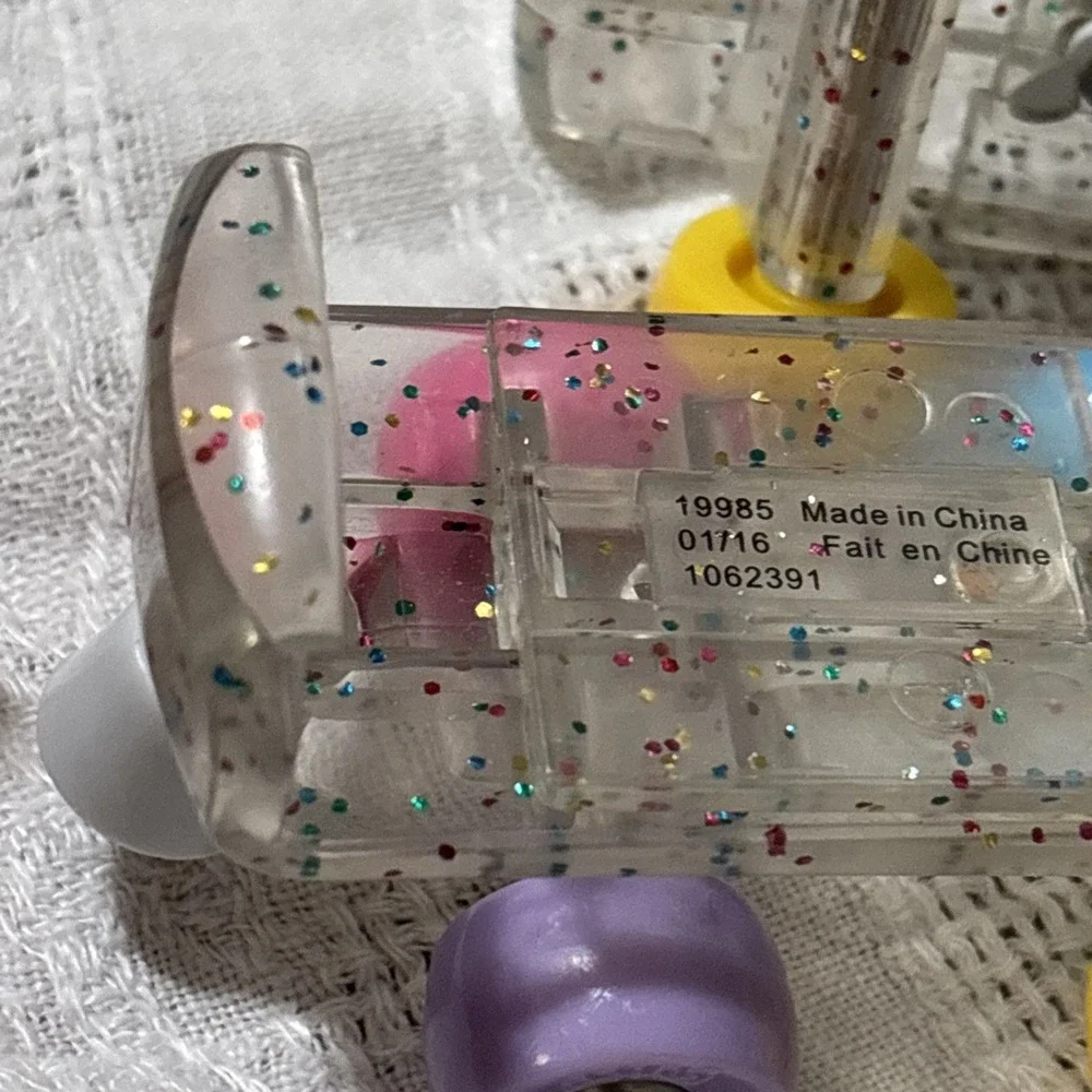 Build A Bear Sparkle Roller Skates Rainbow Pastel Glitter Shoes